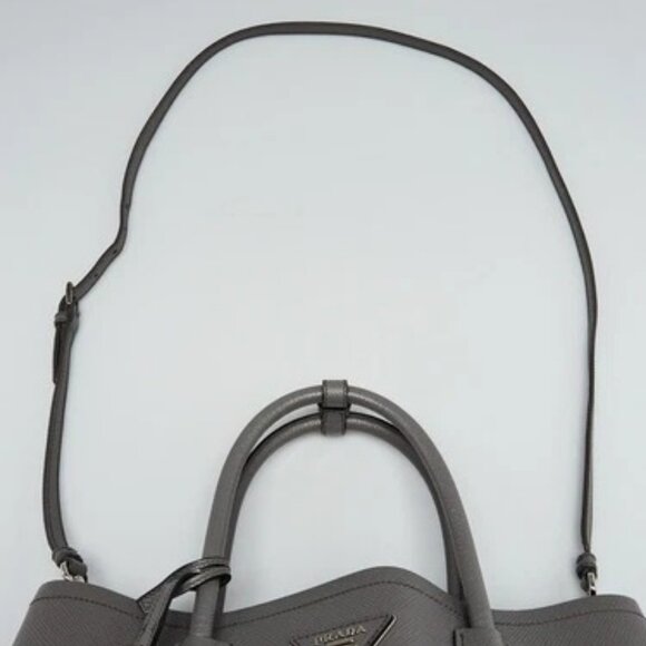 Prada Marmo Saffiano Lux Leather Double Handle Small Tote Bag 1BG775 - Picture 11 of 12